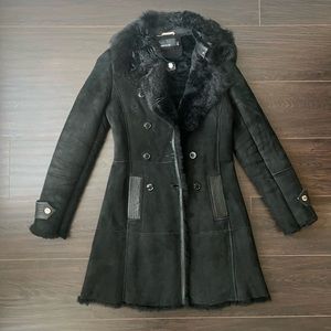 100% Sheepskin Double Breasted Shearling Coat